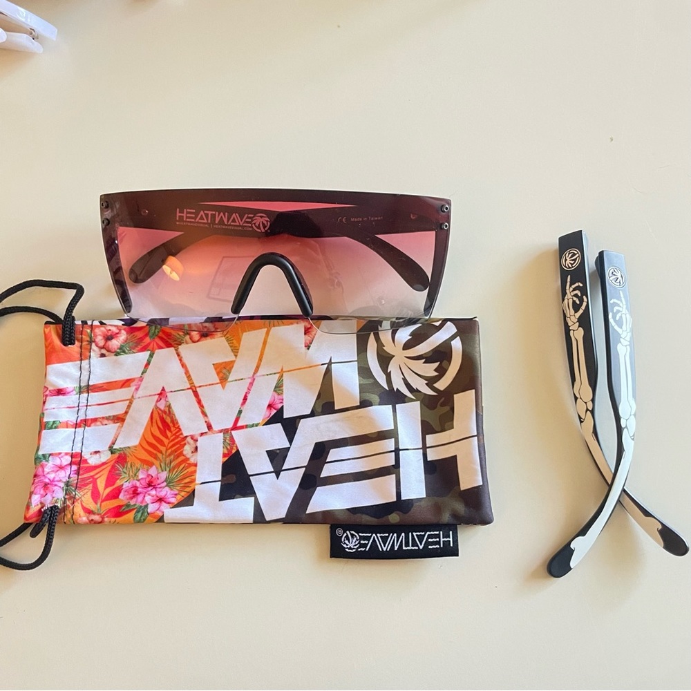 Heatwaves Sunglasses ANSI approved custom made w/ extra accessories
